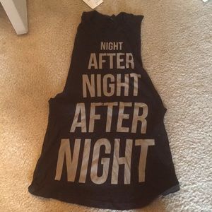 Urban outfitters graphic cutaway tank